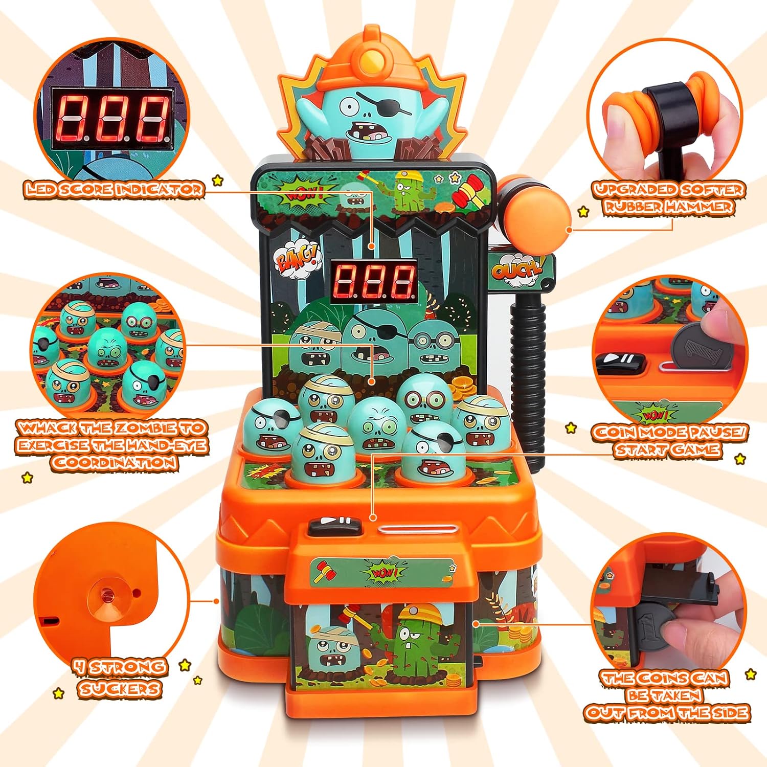 Zombies Whack Game Toys for Ki - Skee Ball Arcade recension och pris